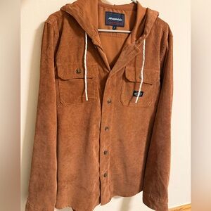 Aeropostale Tan Corduroy Shirt Jacket